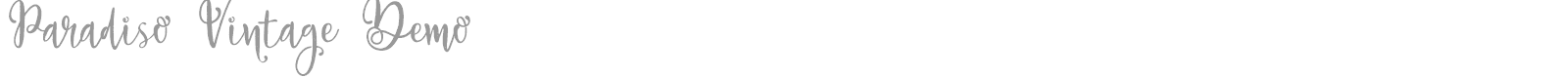 Paradiso Demo Version font preview